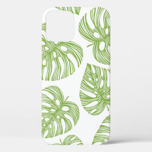 Tropical trendy seamless pattern with exotic palm iPhone 12 case