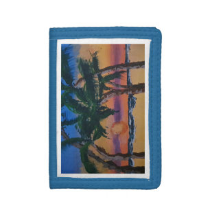 Tropical tri-fold wallet