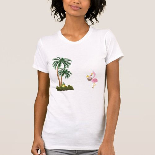 Tropical Trio Flamingo Pineapple Palm Tree2022 T_Shirt