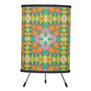 Tropical Trip-Glitchcore GeoMX Tripod Lamp