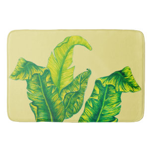 Tropical Tropicana Gold Leaves Bath Mat