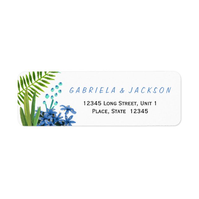 Tropical Tropics Wedding | Return Address Labels (Front)