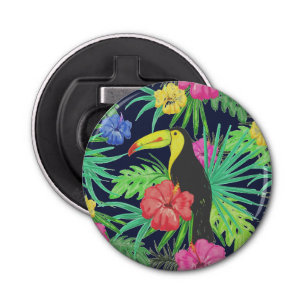 Tropical Tucan and Leaves Rainforest Bottle Opener