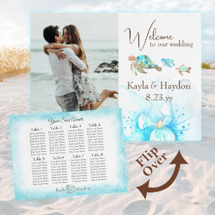Tropical Turquoise 8-Table Seating & Welcome Sign