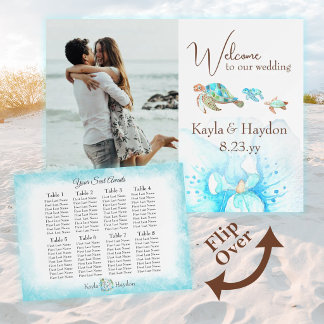 Tropical Turquoise 8-Table Seating & Welcome Sign