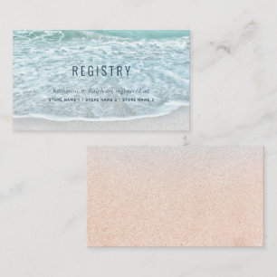 Tropical Turquoise Ocean Gift Registry Enclosure Card