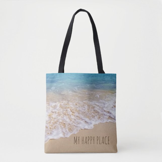 tropical turquoise ocean with surf tote bag (Front)