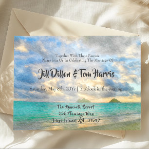 Tropical Turquoise Paradise Wedding Invitation