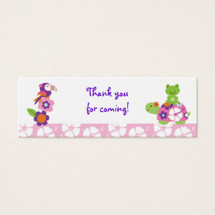 Tropical Turtle Frog Goodie Bag Tags Gift Tags