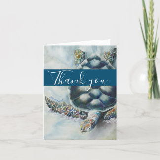 Tropical Turtle Thank You Card