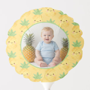 Tropical Tutti Frutti First Birthday Photo Balloon