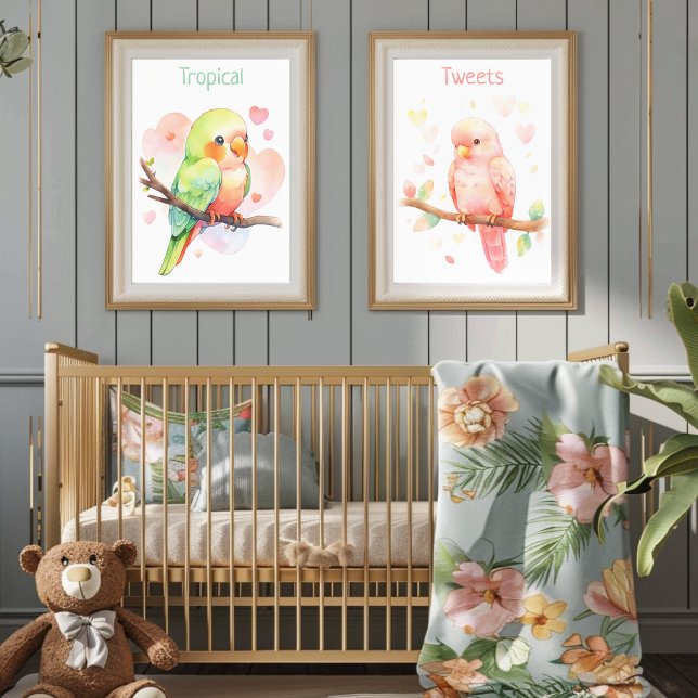 Tropical Tweets Parrot Baby Boy Poster (Creator Uploaded)