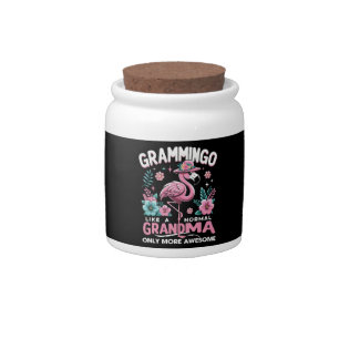 Tropical Twilight Flamingo Candy Jar