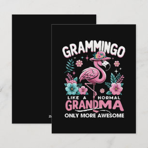 Tropical Twilight Flamingo Holiday Card
