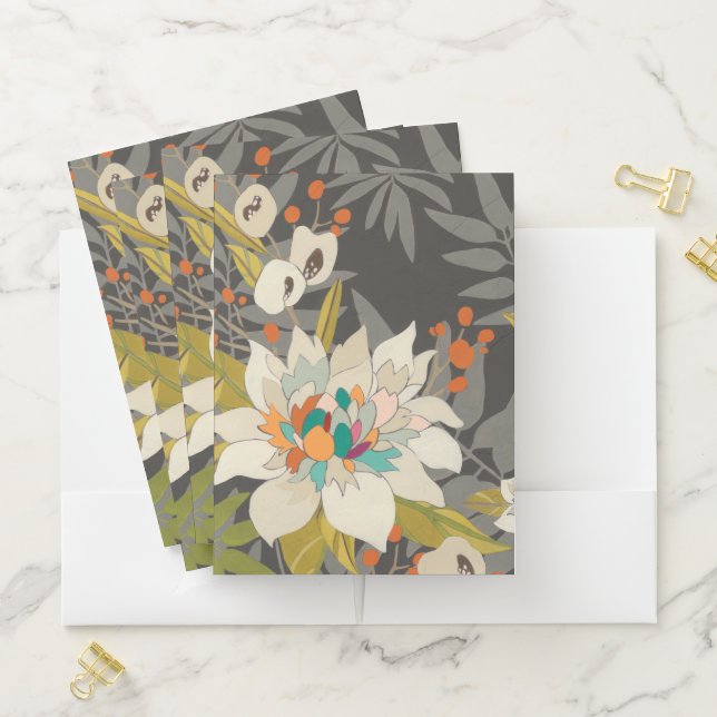 Tropical Twilight Flowers Pocket Folder (In Situ)