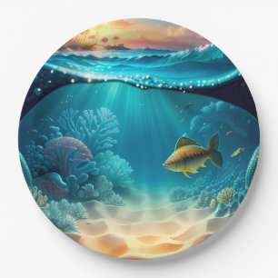 Tropical Underwater Landscape Paper Plates