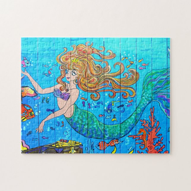 tropical underwater mermaid puzzle (Horizontal)