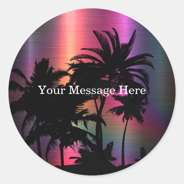 Tropical Unique Custom Sticker Labels (Front)