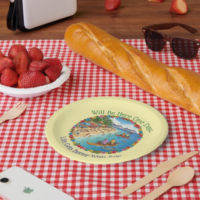 Tropical Vacation Dreams Paper Plates (Picnic)