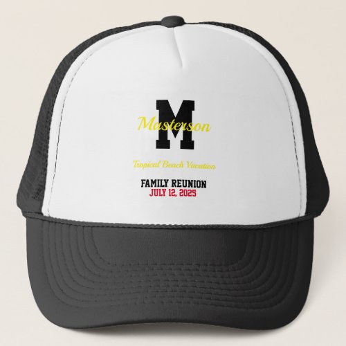 Tropical Vacation Family Reunion Getaway Trucker Hat