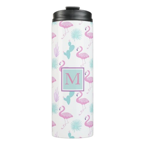 Tropical Vacation Monogram Thermal Tumbler