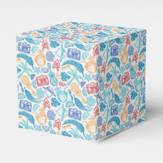 Tropical Vacation Pattern – Summer Travel Vibes Favor Boxes
