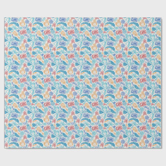 Tropical Vacation Pattern – Summer Travel Vibes Wrapping Paper