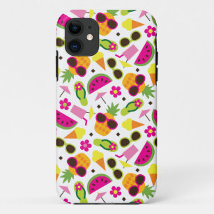 Tropical Vacation Seamless Pattern iPhone 11 Case