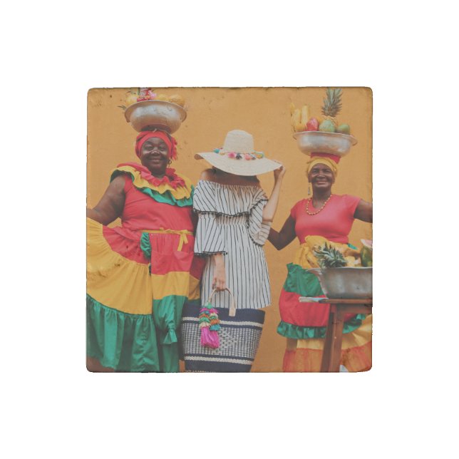 Tropical Vacation Stone Magnet (Front)