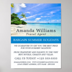 Tropical Vacation, Travel Agent Advertising Poster
