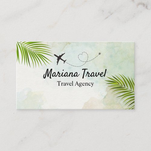Tropical VacationTravel Agent Business Card