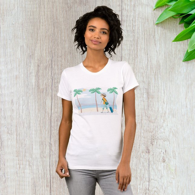 Tropical Vacation Traveler Fun Beach Travel  T-Shirt (Creator Uploaded)