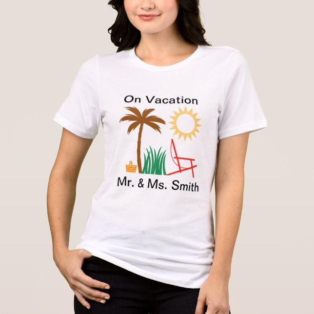 Tropical Vacation Tri-Blend Shirt (Front)