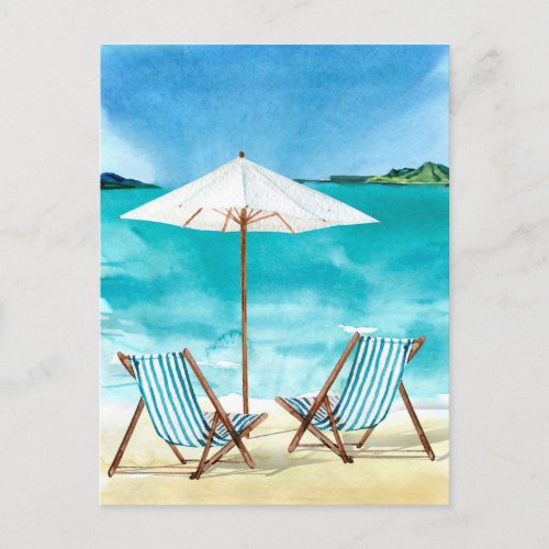 Tropical Vacation Water Seascape beach Postcard