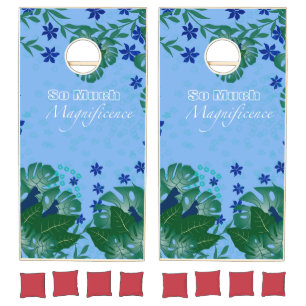 Tropical Vibes Blue Green Cornhole Set