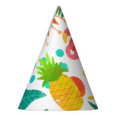 Tropical Vibes Floral Leaves Summer Luau Party Party Hat (Left)