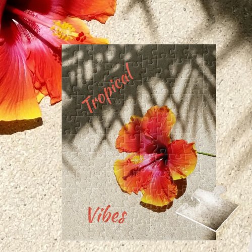 Tropical Vibes Hibiscus Jigsaw Puzzle