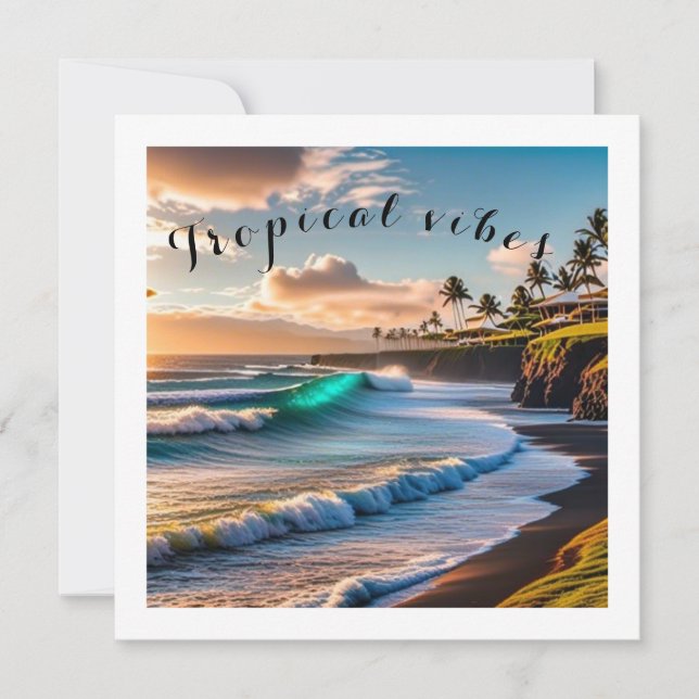 Tropical vibes  holiday card (Front)