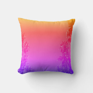 Tropical Vibes Palm Trees Cushion Throw Pillow