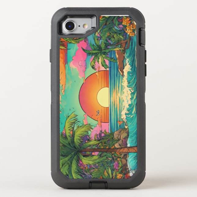 Tropical Vibes: Sailor Jerry-Inspired iPhone Case (Back)