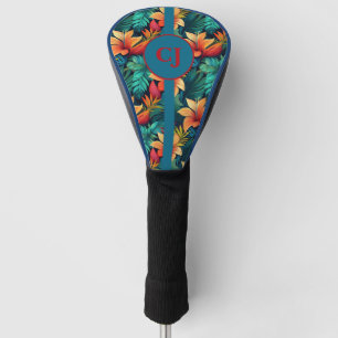 Tropical Vibes Teal Blue Green Golf Head Cover