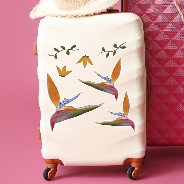 Tropical Vibrant Hand-Drawn Bird of Paradise Sticker (Creator Uploaded)