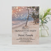 Tropical Vintage Beach 2024 Graduation Party Invitation (Standing Front)