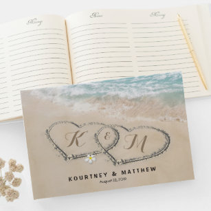 Beach Sand  Puzzle Guest Book Personalised Wedding Sign Poster 