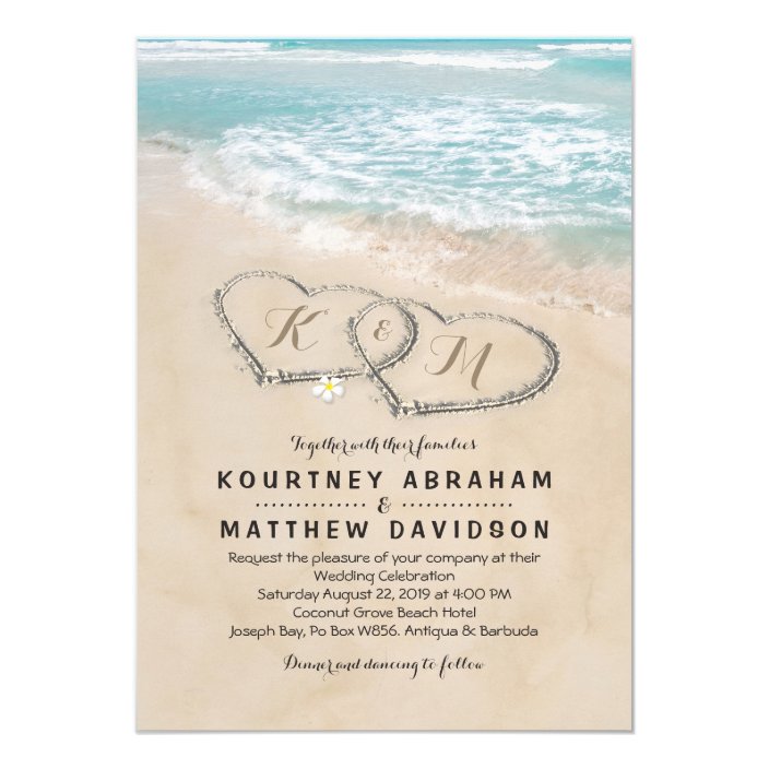 beach wedding invitations