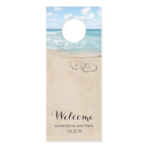 Tropical Vintage Beach Heart Shore Wedding Welcome Door Hanger Tropical Vintage Beach Heart Shore Wedding Welcome Door Hanger