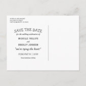 Tropical Vintage Beach Lights Save the Date Announcement Postcard (Back)