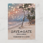 Tropical Vintage Beach Lights Save the Date