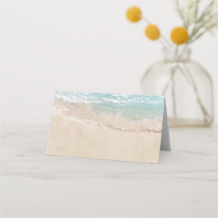 Tropical Vintage Beach Shoreline Place Card