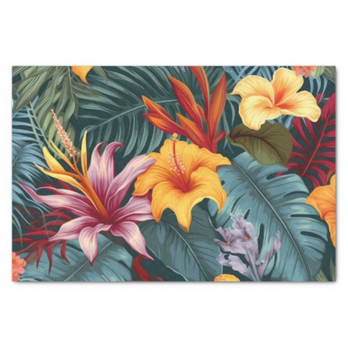Tropical Vintage Floral Decoupage Paper